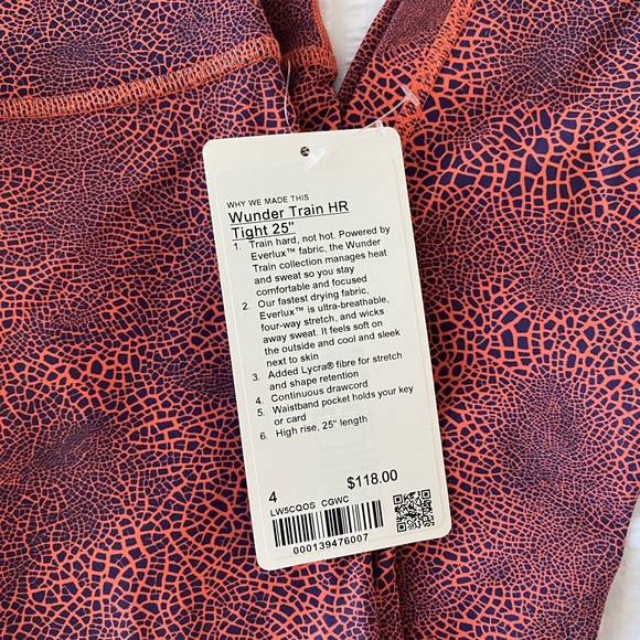 Wunder Train Lululemon HR Tight 25” - Picture 2 of 4